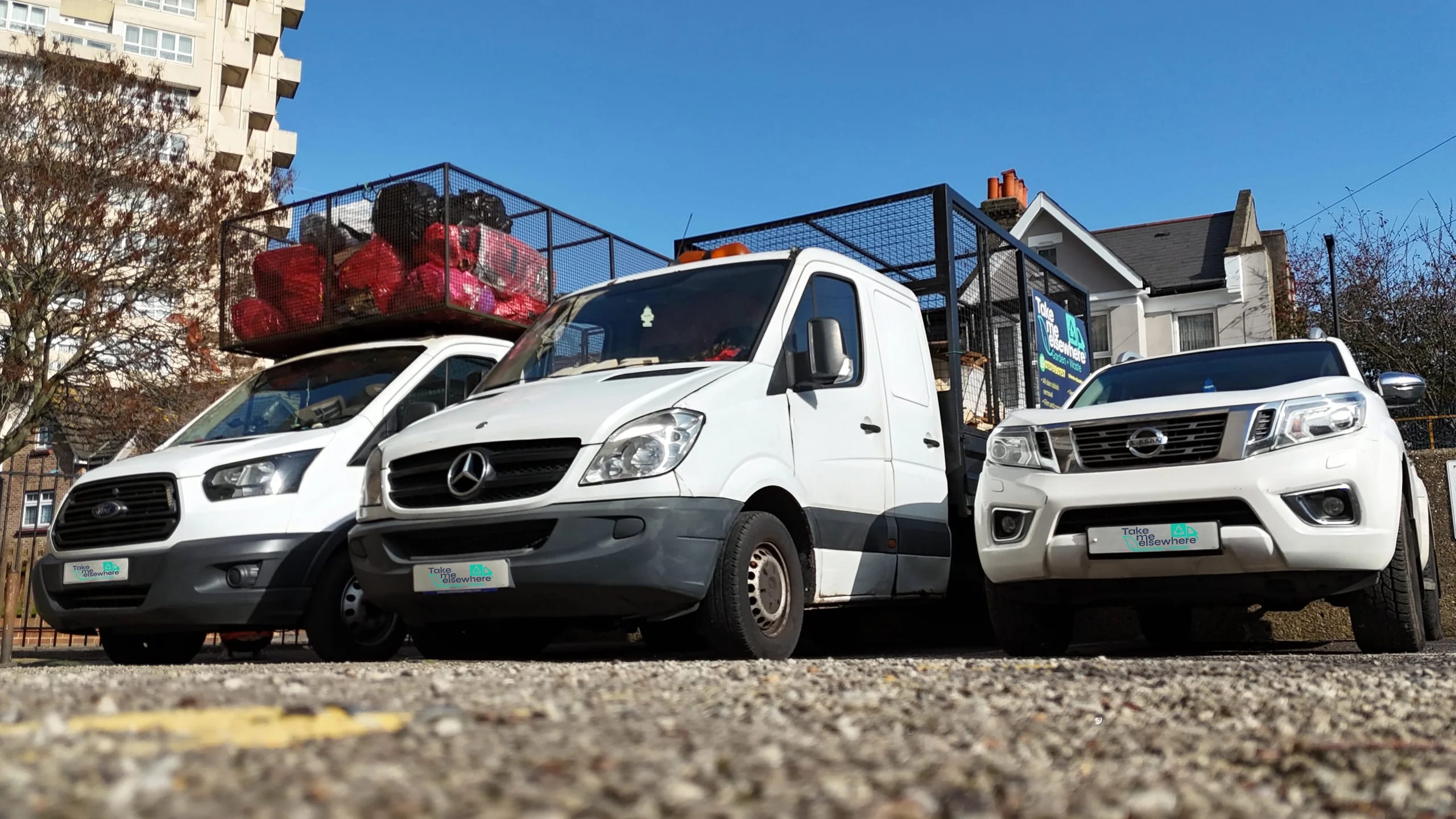 Take Me Elsewhere caged vans and pickup fleet in London