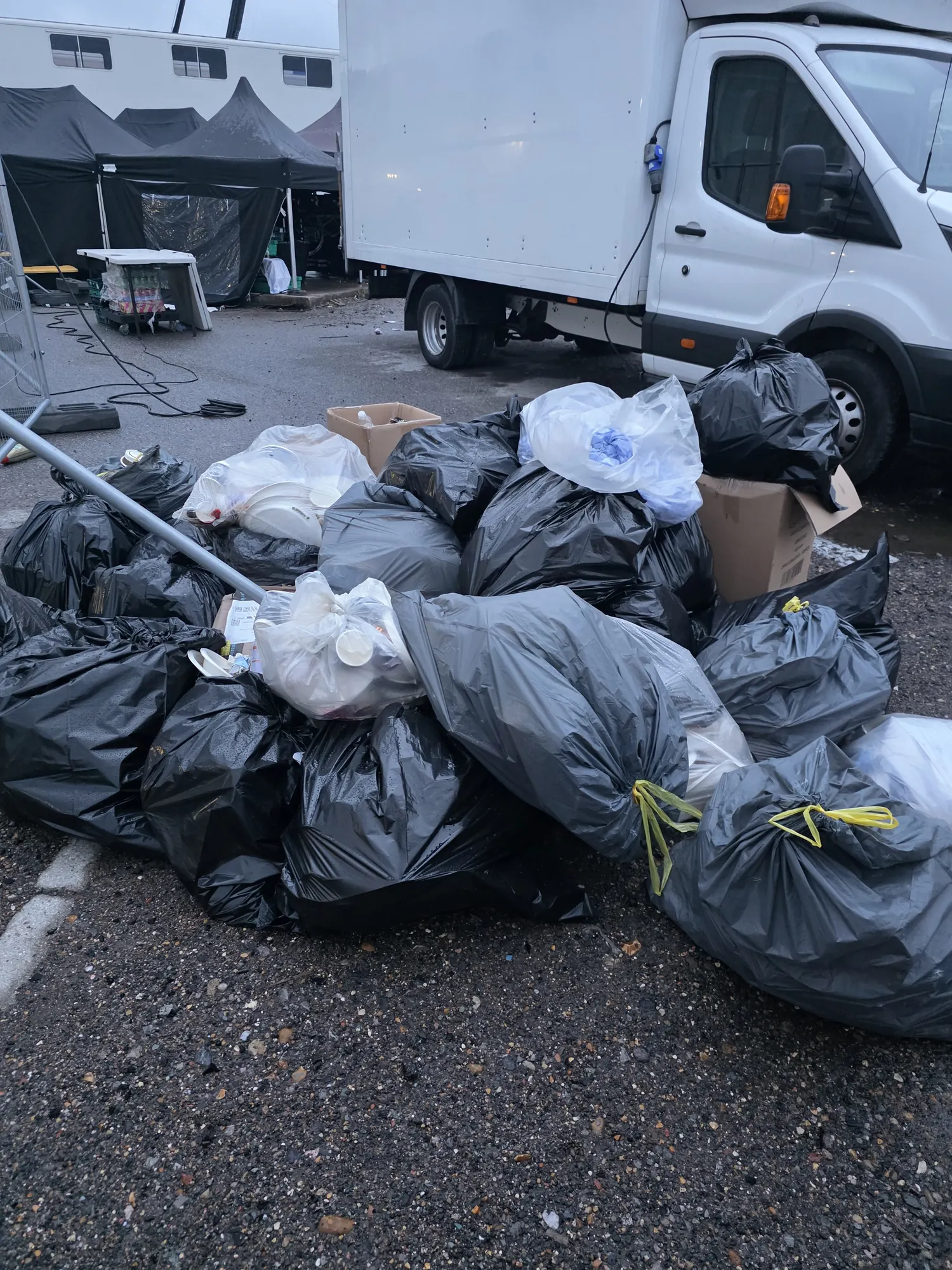 Bags and packaging collected from a film unit base