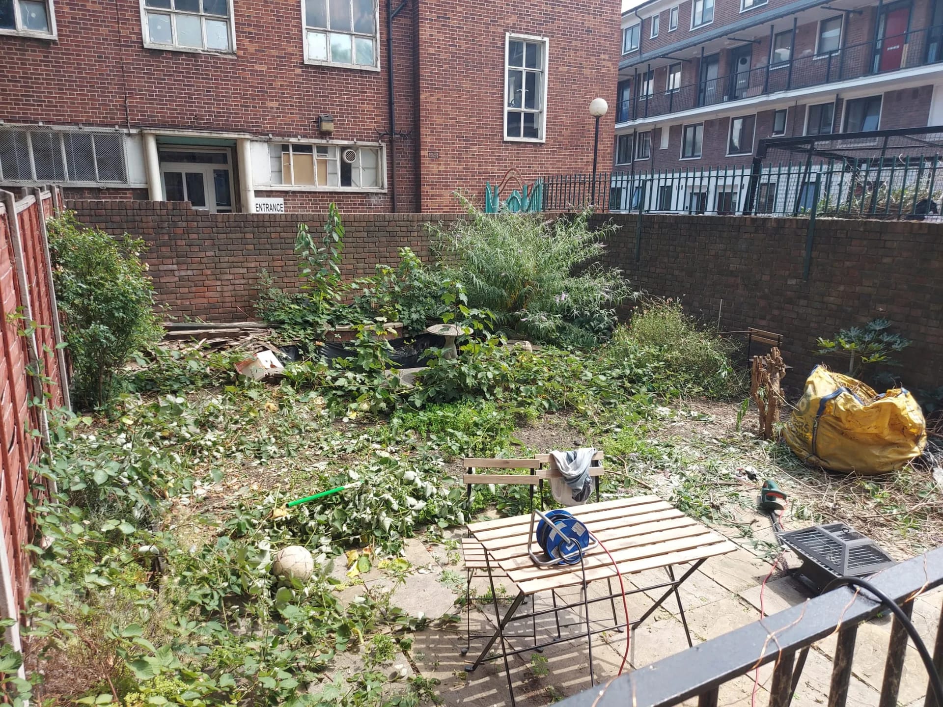 Garden clearance in a London back garden