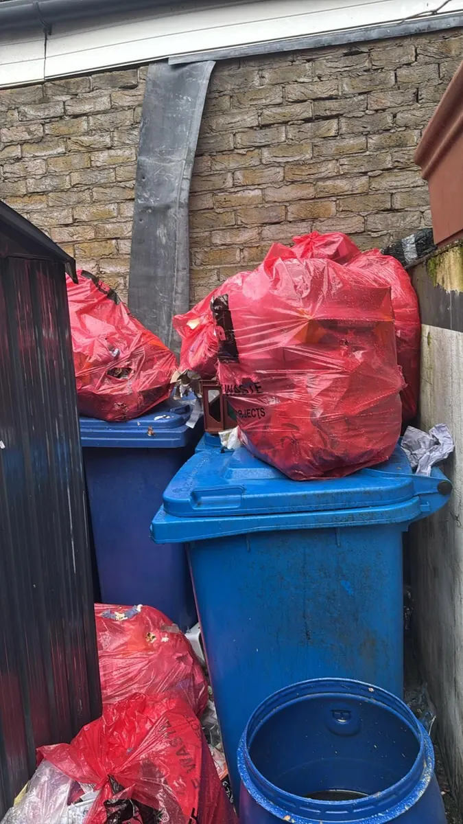 Bins emptied and bags taken